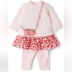 Marc Jacobs Baby Pink 'The Snapshot Trompe L'œil' Dress & Leggings Set